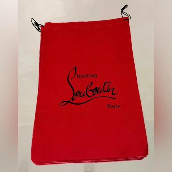 Christian Louboutin Black Lace Peep-Toe Ribbon Tie Pumps with Red Sole - Picture 9 of 9